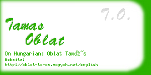tamas oblat business card